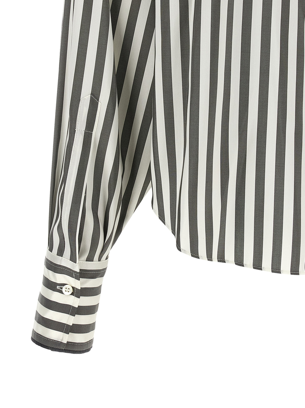 Zweifarbige Seidenbluse