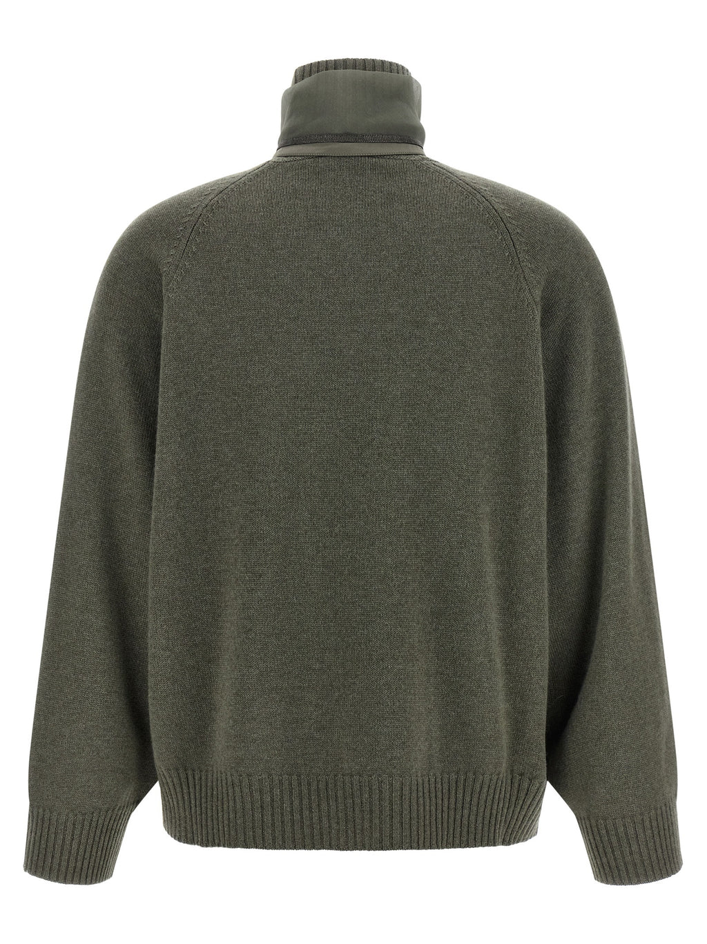 Zweifarbige Kaschmir-Strickjacke