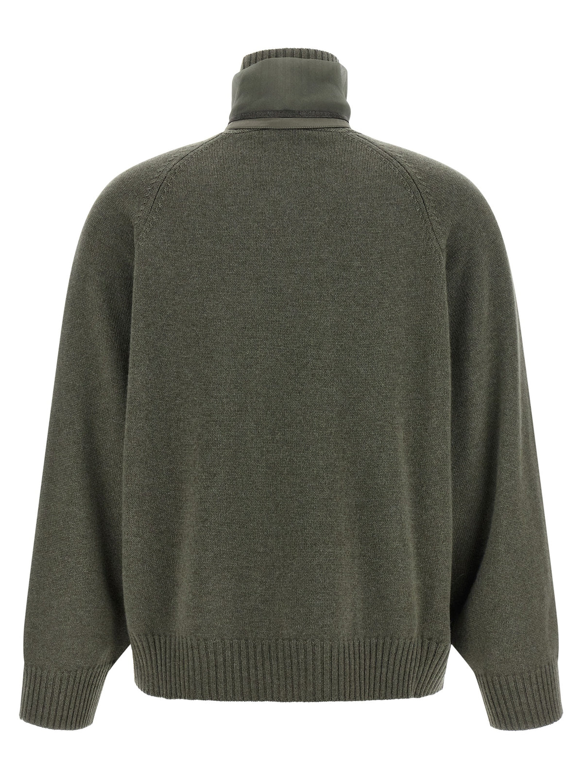 Zweifarbige Kaschmir-Strickjacke