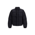 Schwarze Polyester-Jacke in voller Länge