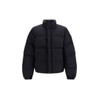Schwarze Polyester-Jacke in voller Länge