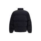 Schwarze Polyester-Jacke in voller Länge