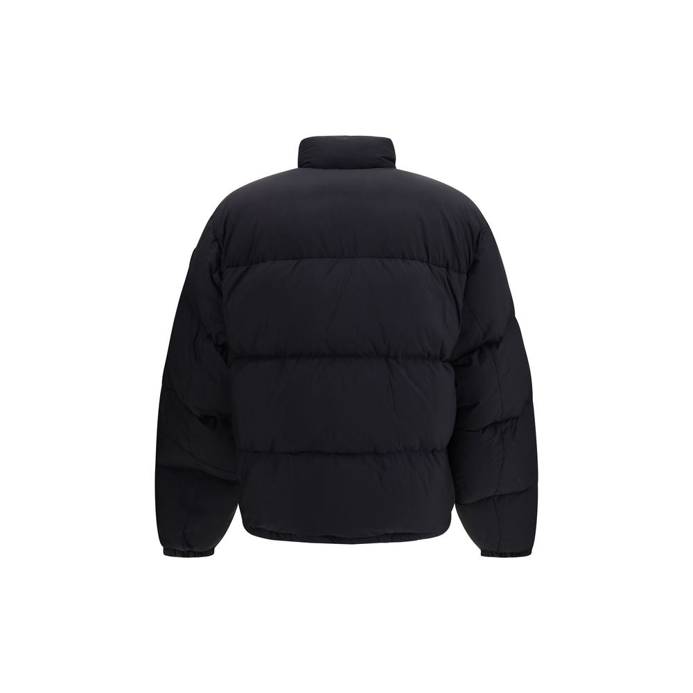 Schwarze Polyester-Jacke in voller Länge