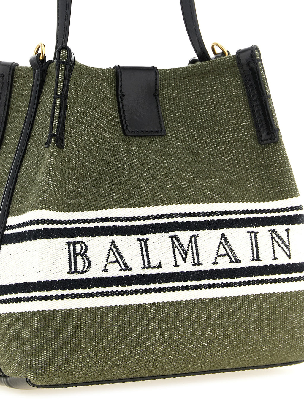 Schultertasche aus zweifarbigem Stoff