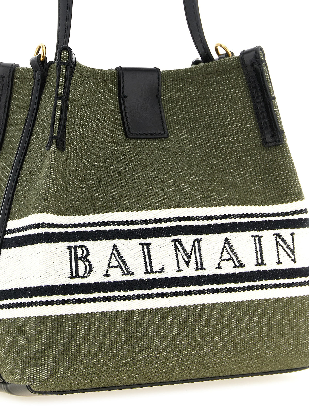 Schultertasche aus zweifarbigem Stoff