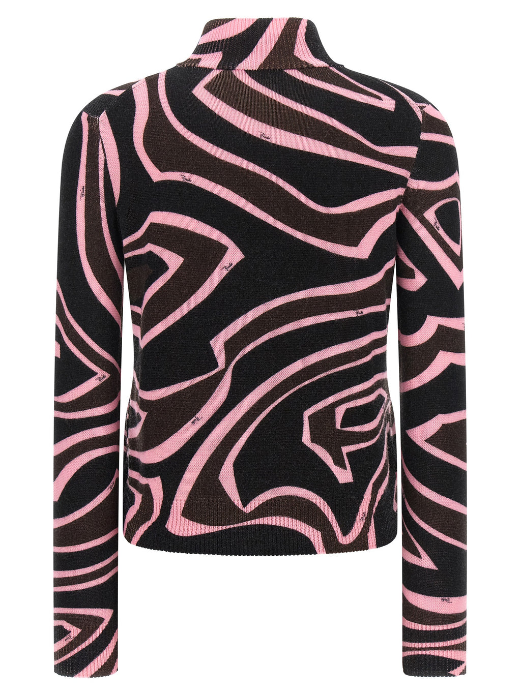 Mehrfarbige Wollstrickjacke
