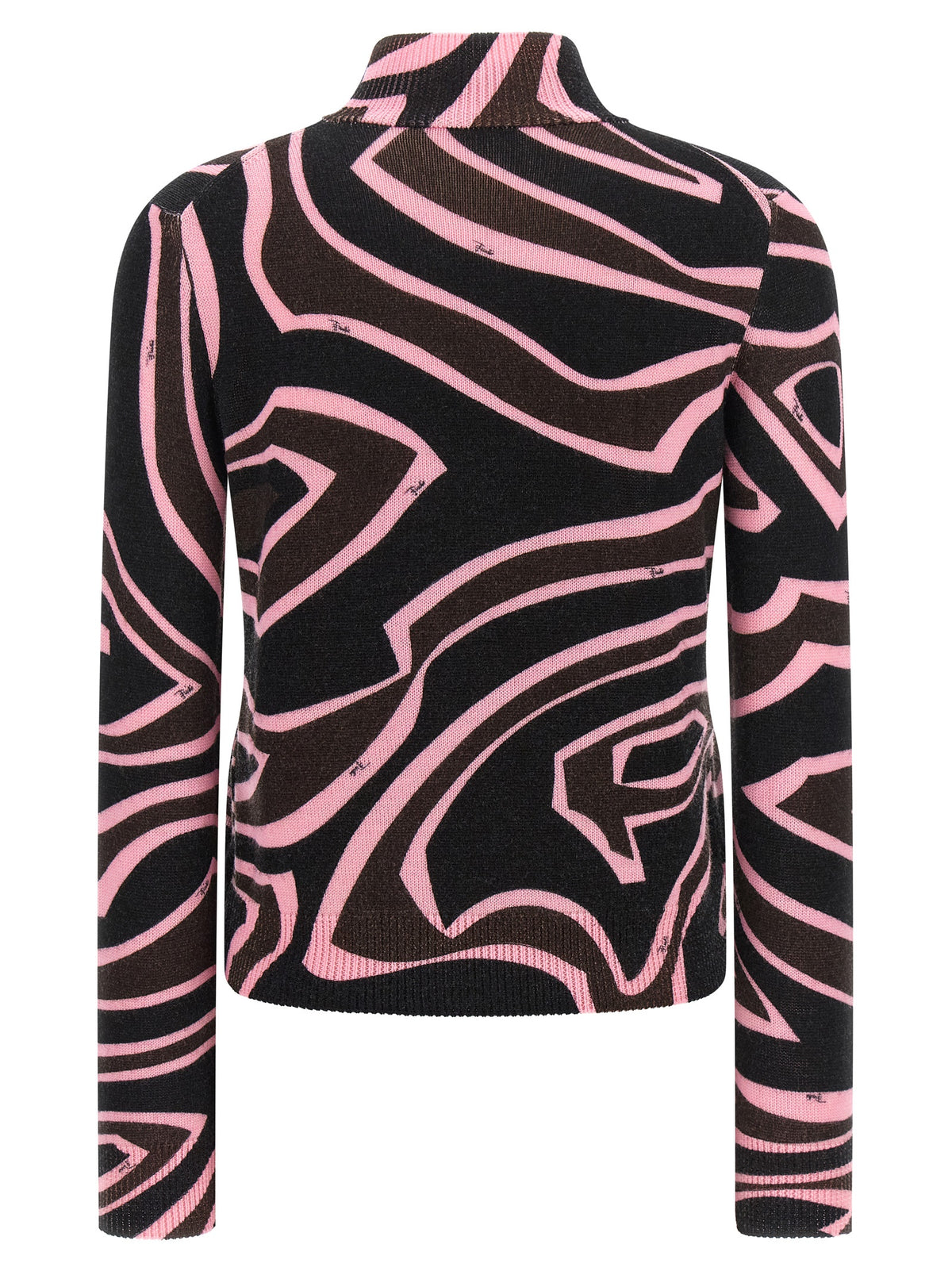 Mehrfarbige Wollstrickjacke