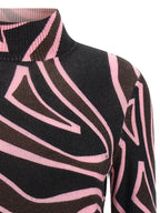 Mehrfarbige Wollstrickjacke