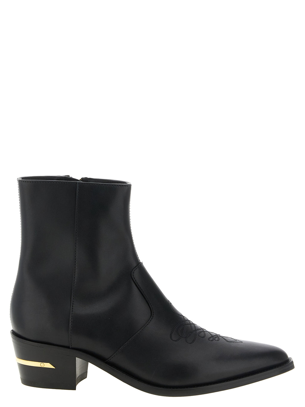 Schwarze Stiefeletten aus Kalbsleder