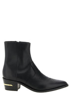 Schwarze Stiefeletten aus Kalbsleder