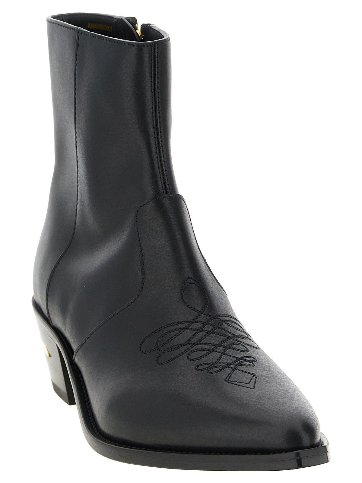 Schwarze Stiefeletten aus Kalbsleder
