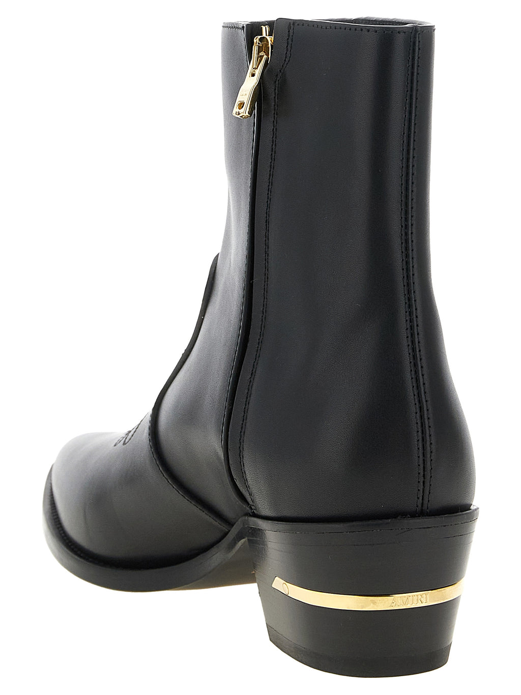 Schwarze Stiefeletten aus Kalbsleder