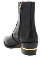 Schwarze Stiefeletten aus Kalbsleder