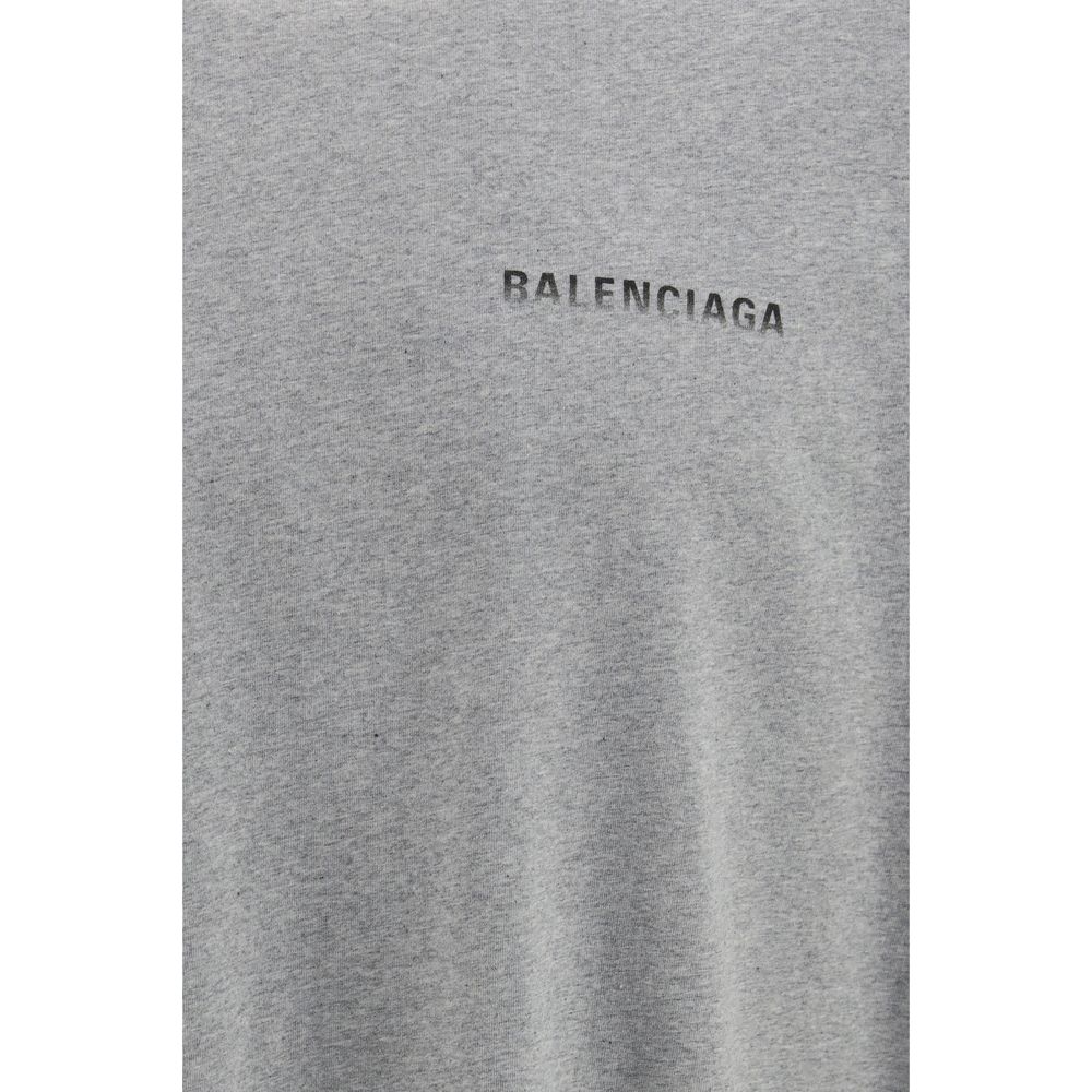 Graues Baumwoll-T-Shirt