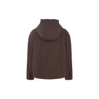 Braune Baumwolljacke in voller Länge