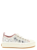 Mehrfarbige Low-Top-Sneaker aus Rindsleder