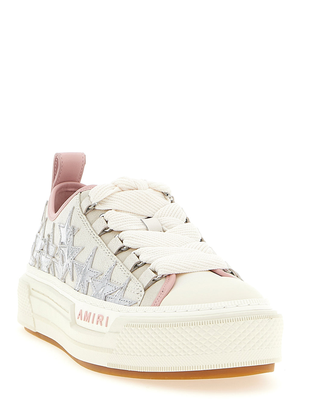 Mehrfarbige Low-Top-Sneaker aus Rindsleder
