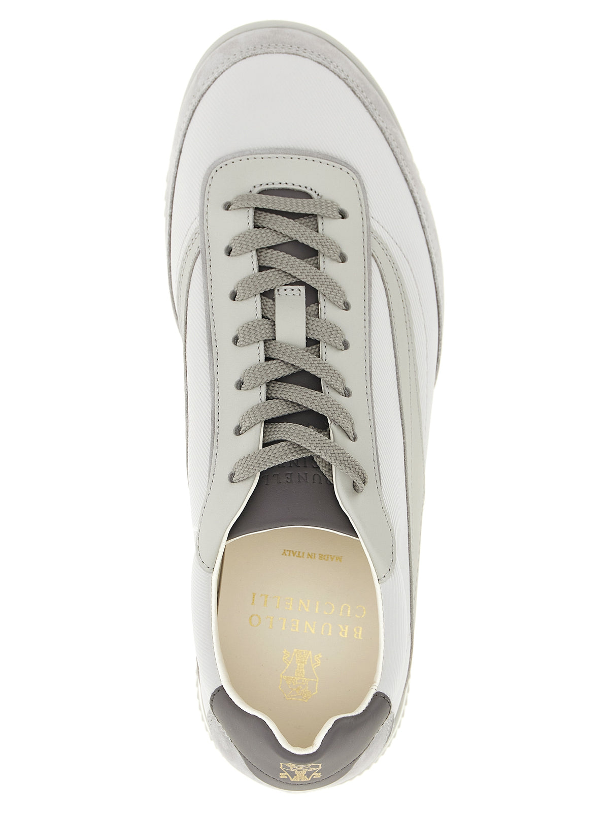 Graue Low-Top-Sneaker aus Polyethylen
