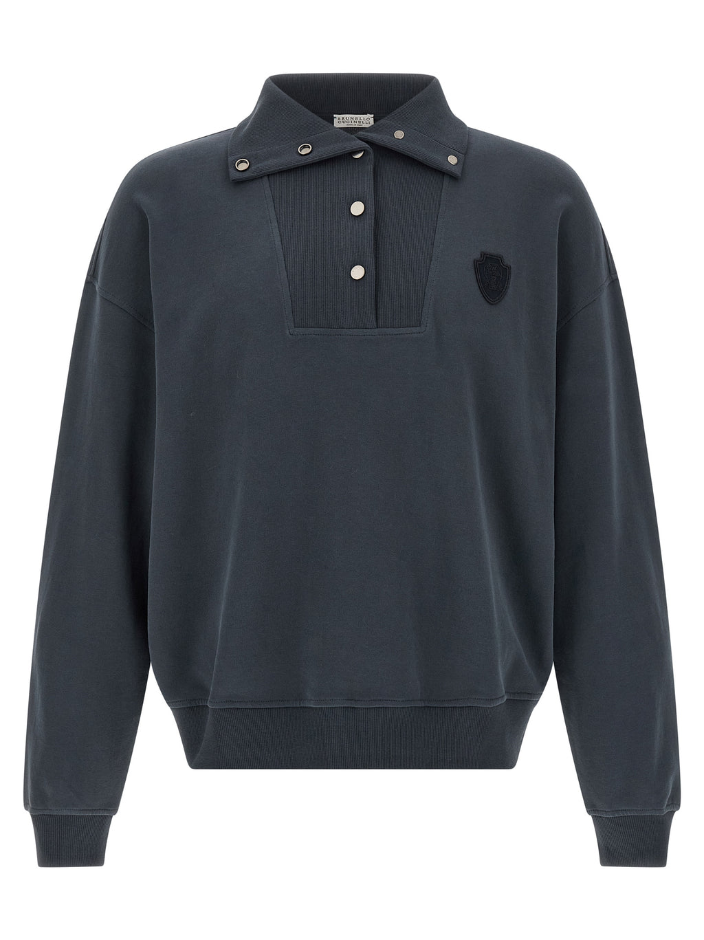 Blauer Baumwoll-Sweatshirt
