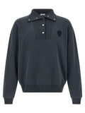 Blauer Baumwoll-Sweatshirt