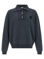 Blauer Baumwoll-Sweatshirt