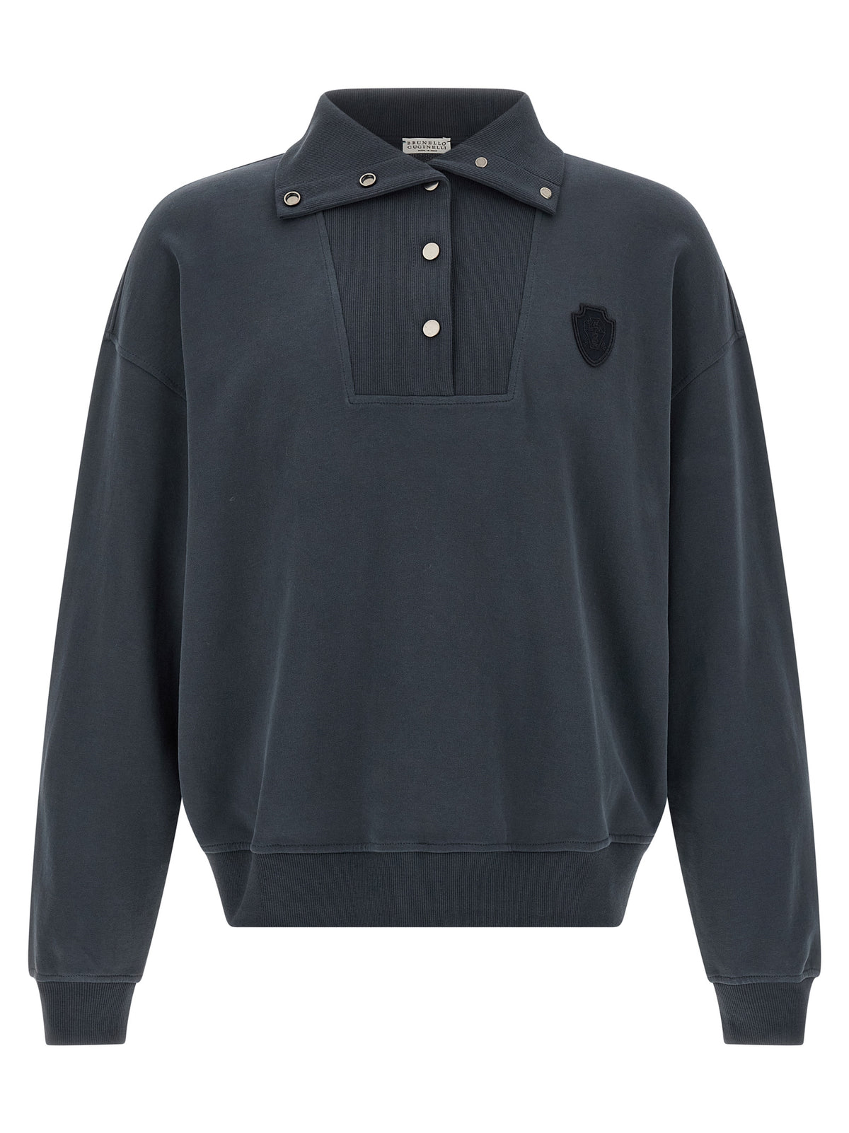 Blauer Baumwoll-Sweatshirt