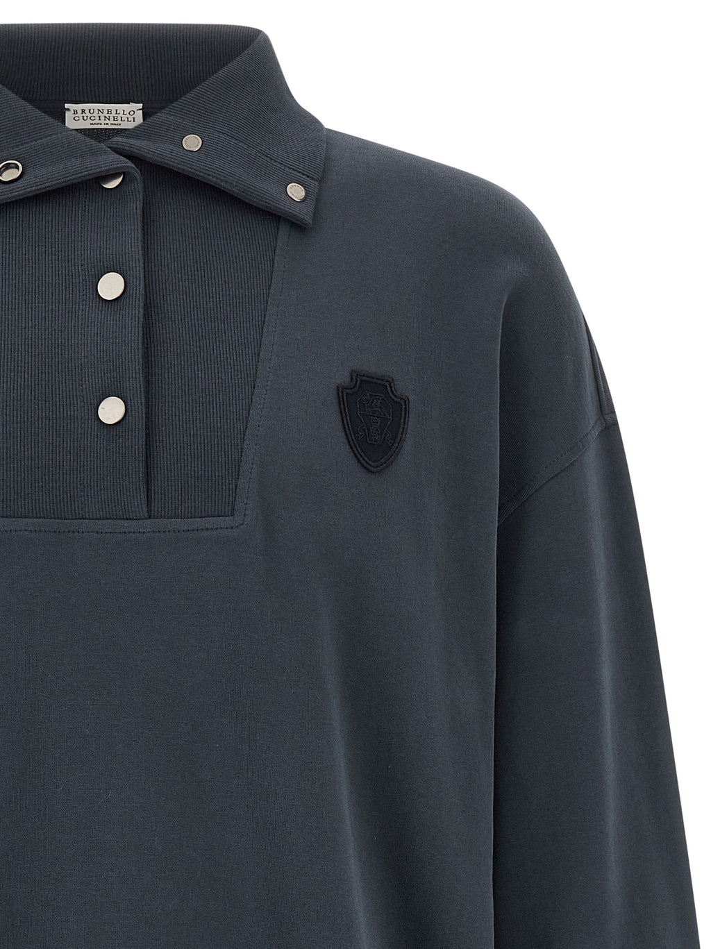 Blauer Baumwoll-Sweatshirt