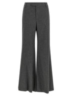 Graue Hose aus reiner Schurwolle mit ausgestelltem Bein