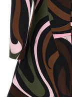 Kurzes Kleid aus Viskose in Multicolor