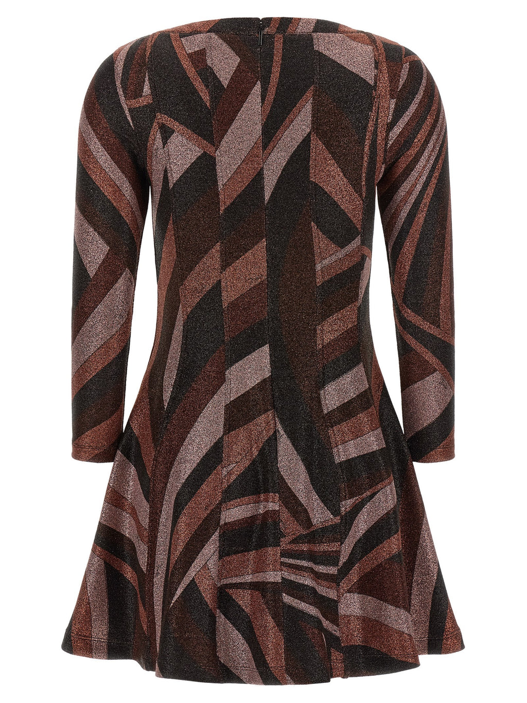 Kurzes Kleid aus Bordeauxfarbenem Polyamid