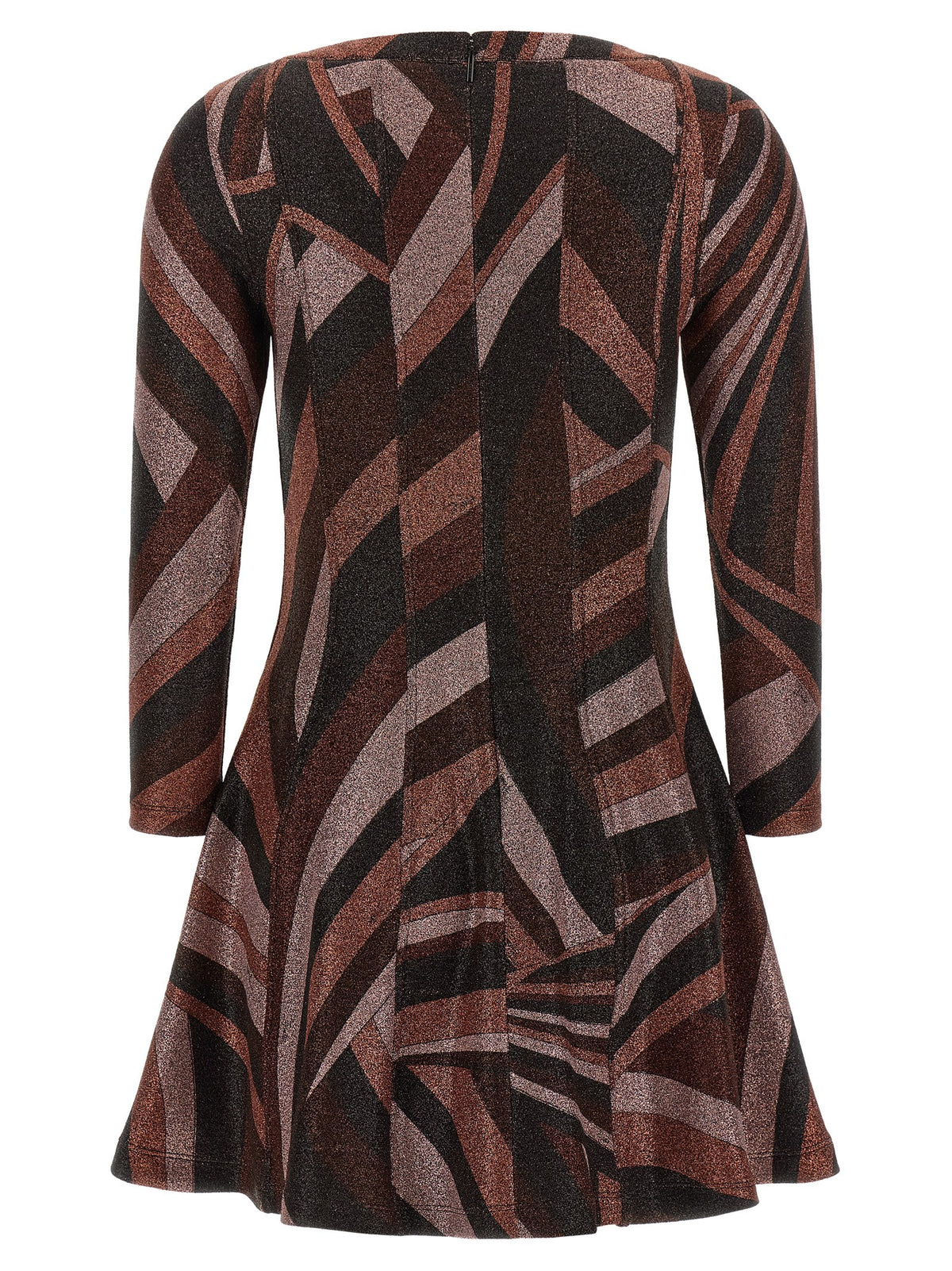 Kurzes Kleid aus Bordeauxfarbenem Polyamid