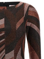 Kurzes Kleid aus Bordeauxfarbenem Polyamid