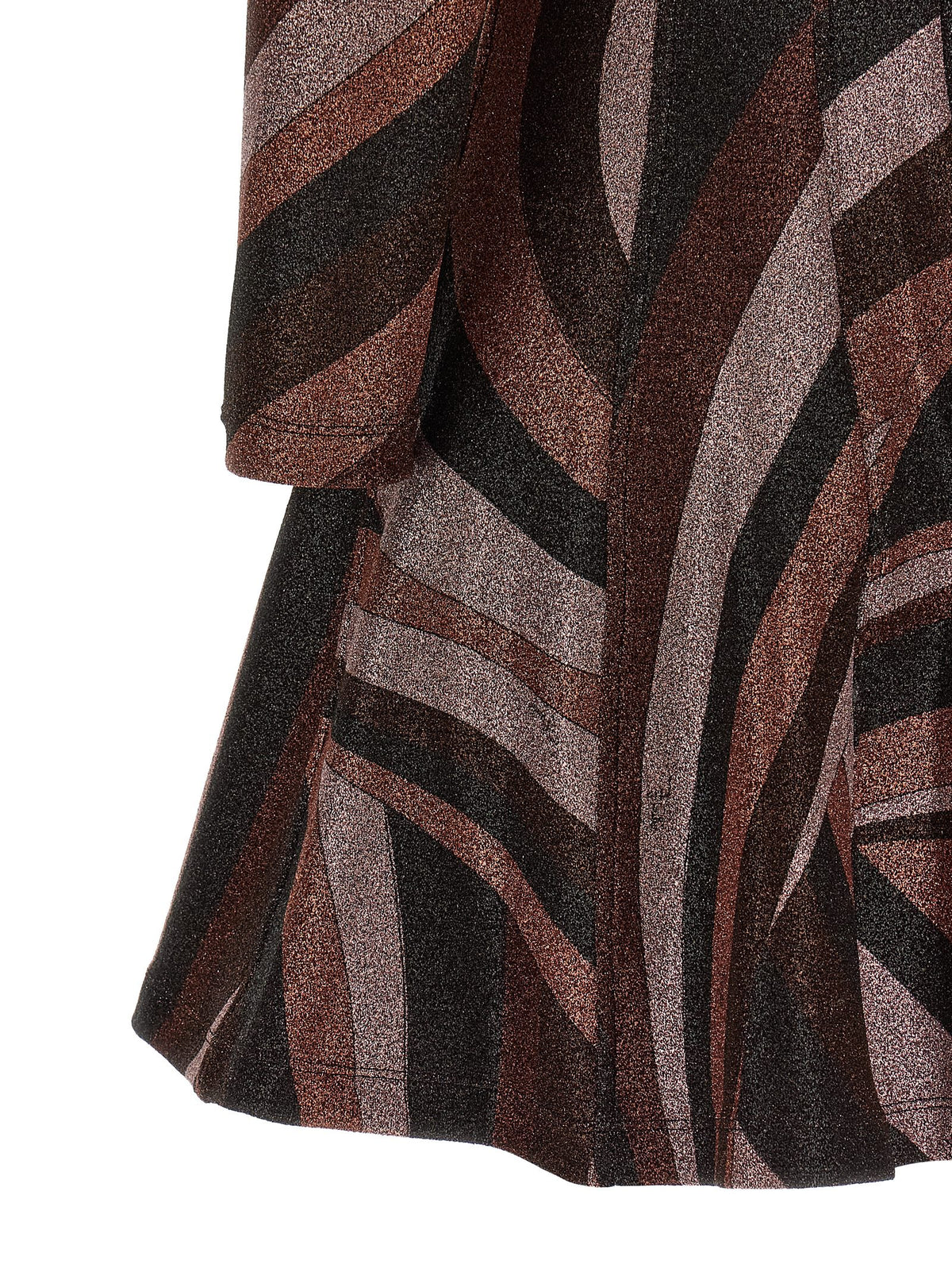 Kurzes Kleid aus Bordeauxfarbenem Polyamid