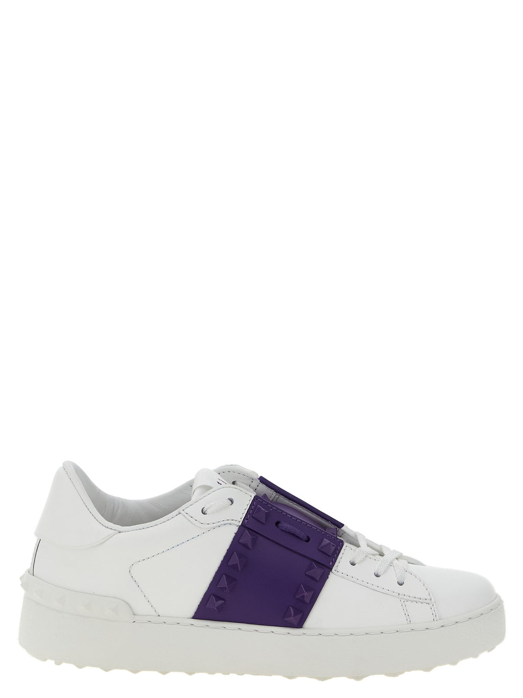 Lila Kalbsleder Low-Top-Sneaker