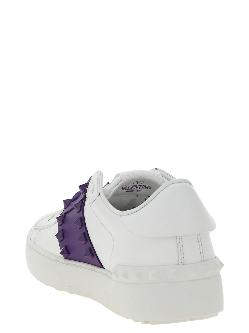 Lila Kalbsleder Low-Top-Sneaker