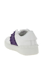Lila Kalbsleder Low-Top-Sneaker