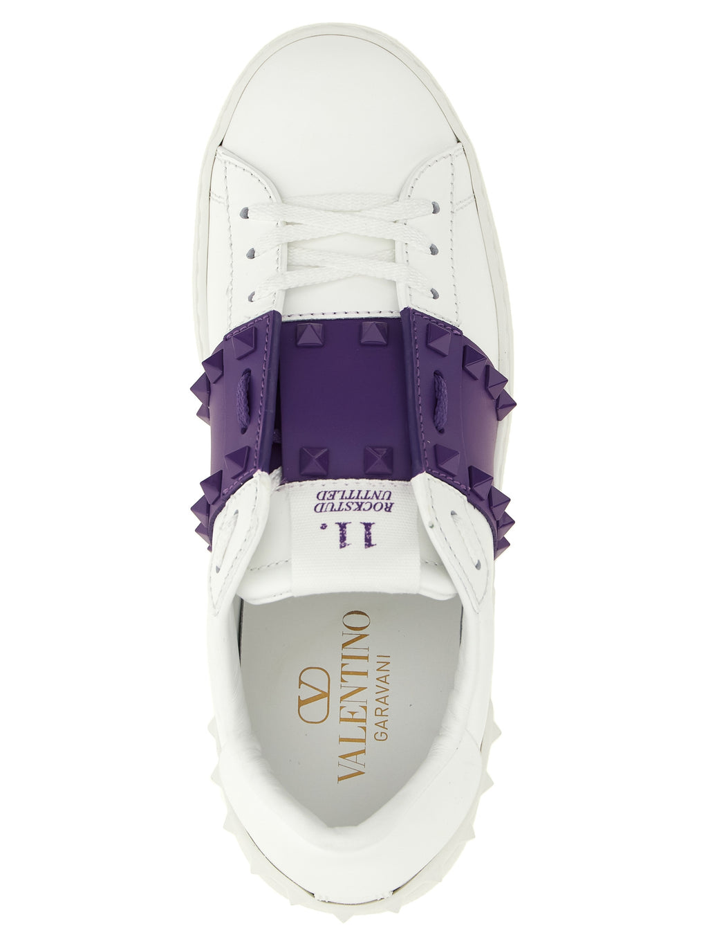 Lila Kalbsleder Low-Top-Sneaker