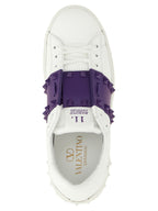 Lila Kalbsleder Low-Top-Sneaker