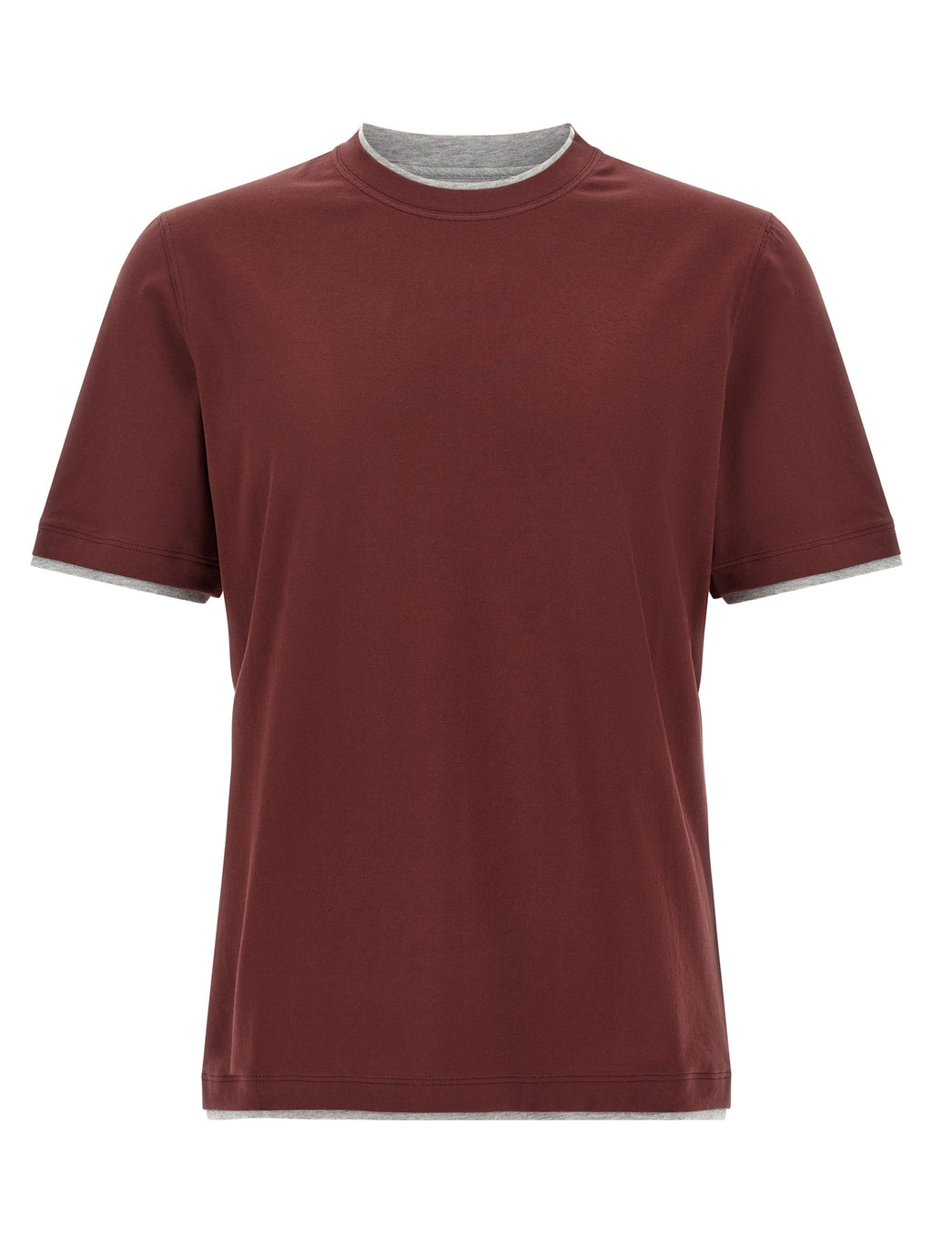 Bordeaux Baumwoll-T-Shirt