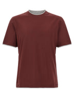 Bordeaux Baumwoll-T-Shirt