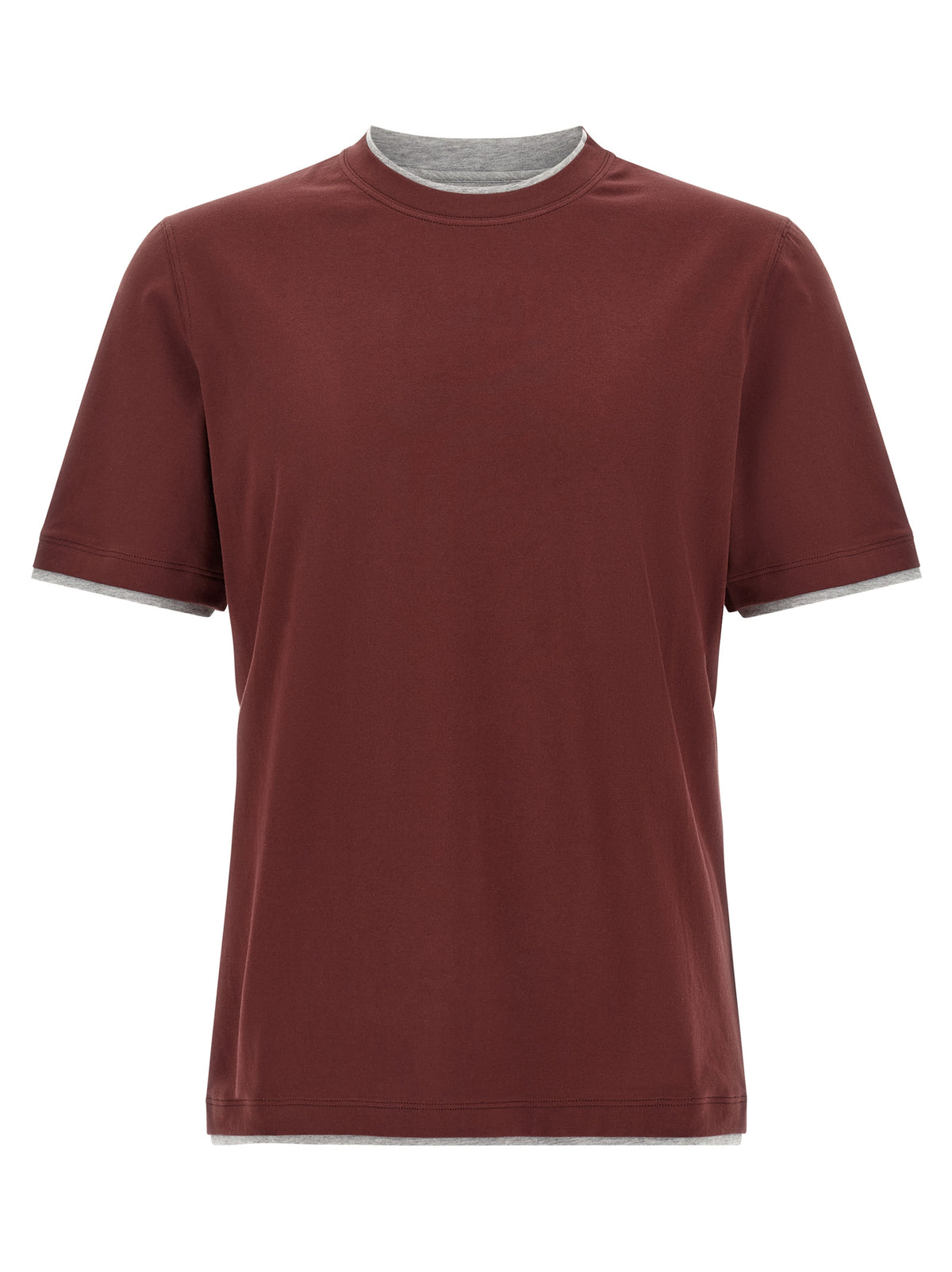 Bordeaux Baumwoll-T-Shirt
