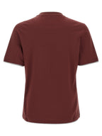 Bordeaux Baumwoll-T-Shirt