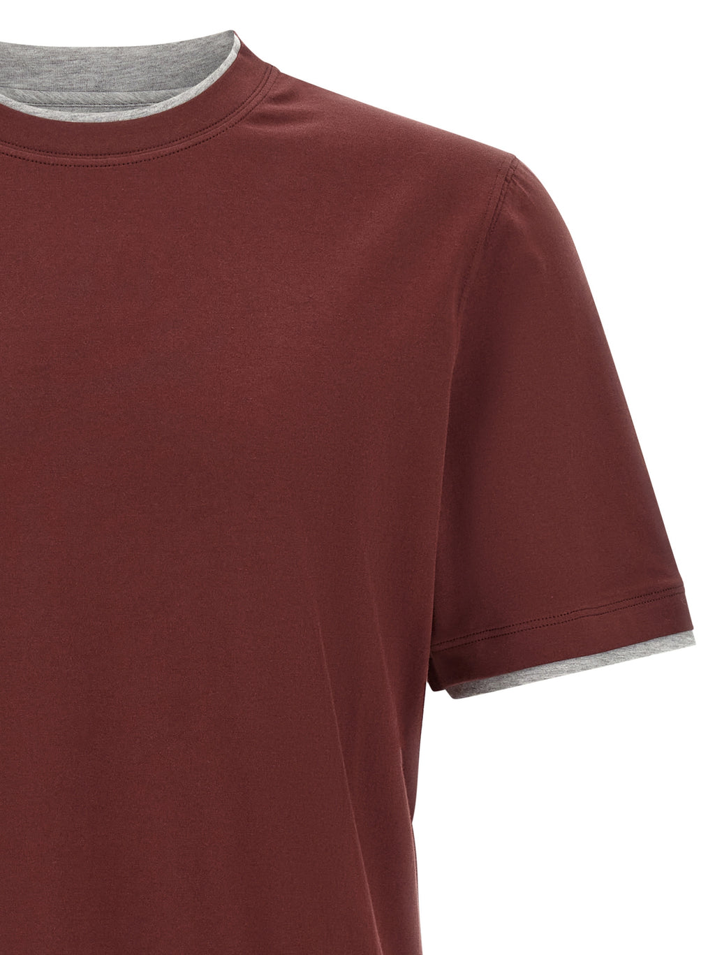Bordeaux Baumwoll-T-Shirt