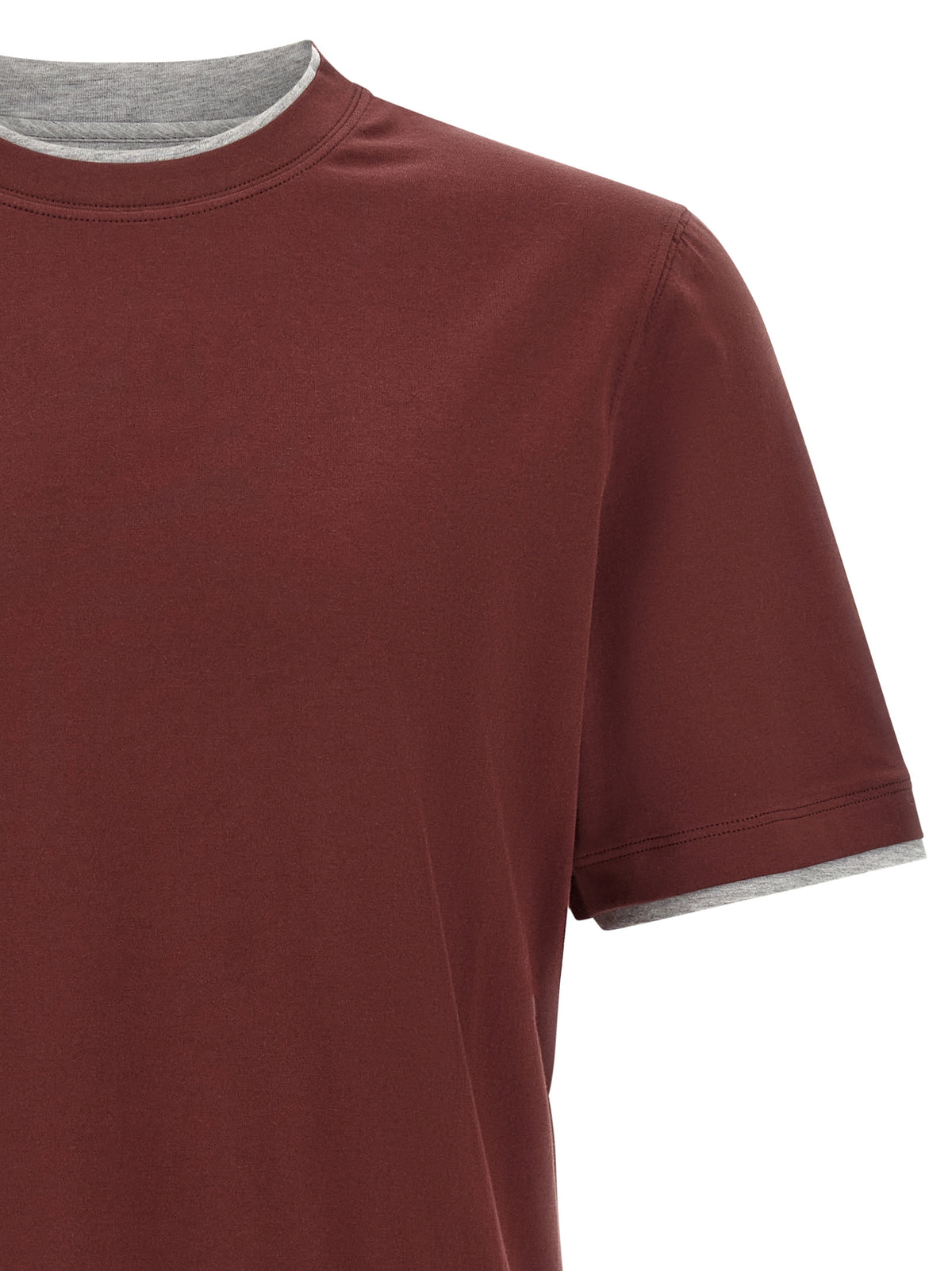 Bordeaux Baumwoll-T-Shirt