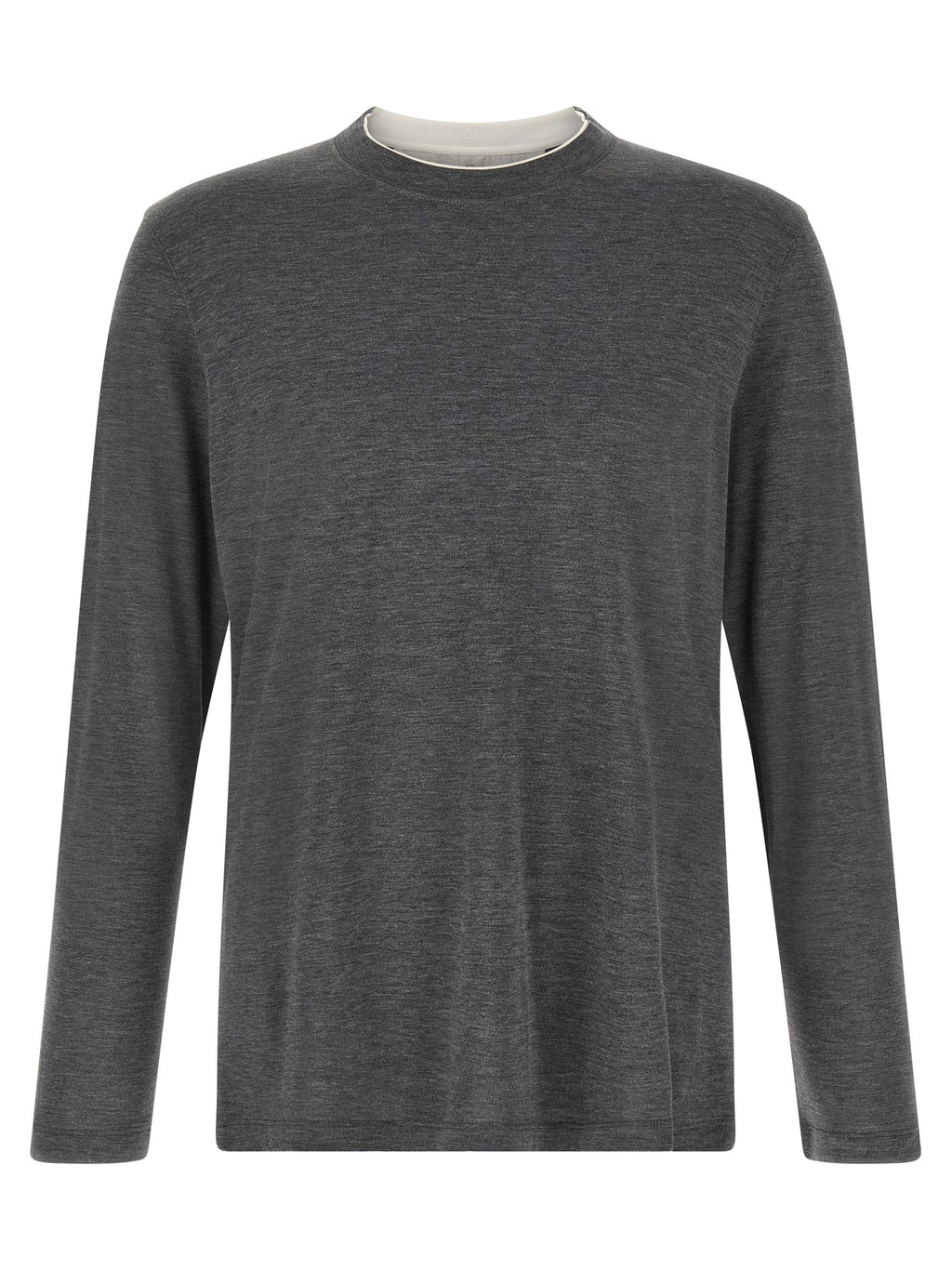Graues Seiden-T-Shirt