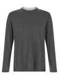 Graues Seiden-T-Shirt