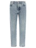 Blaue High-Waist Jeans aus Baumwolle