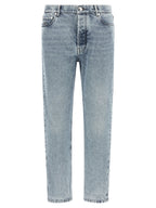 Blaue High-Waist Jeans aus Baumwolle