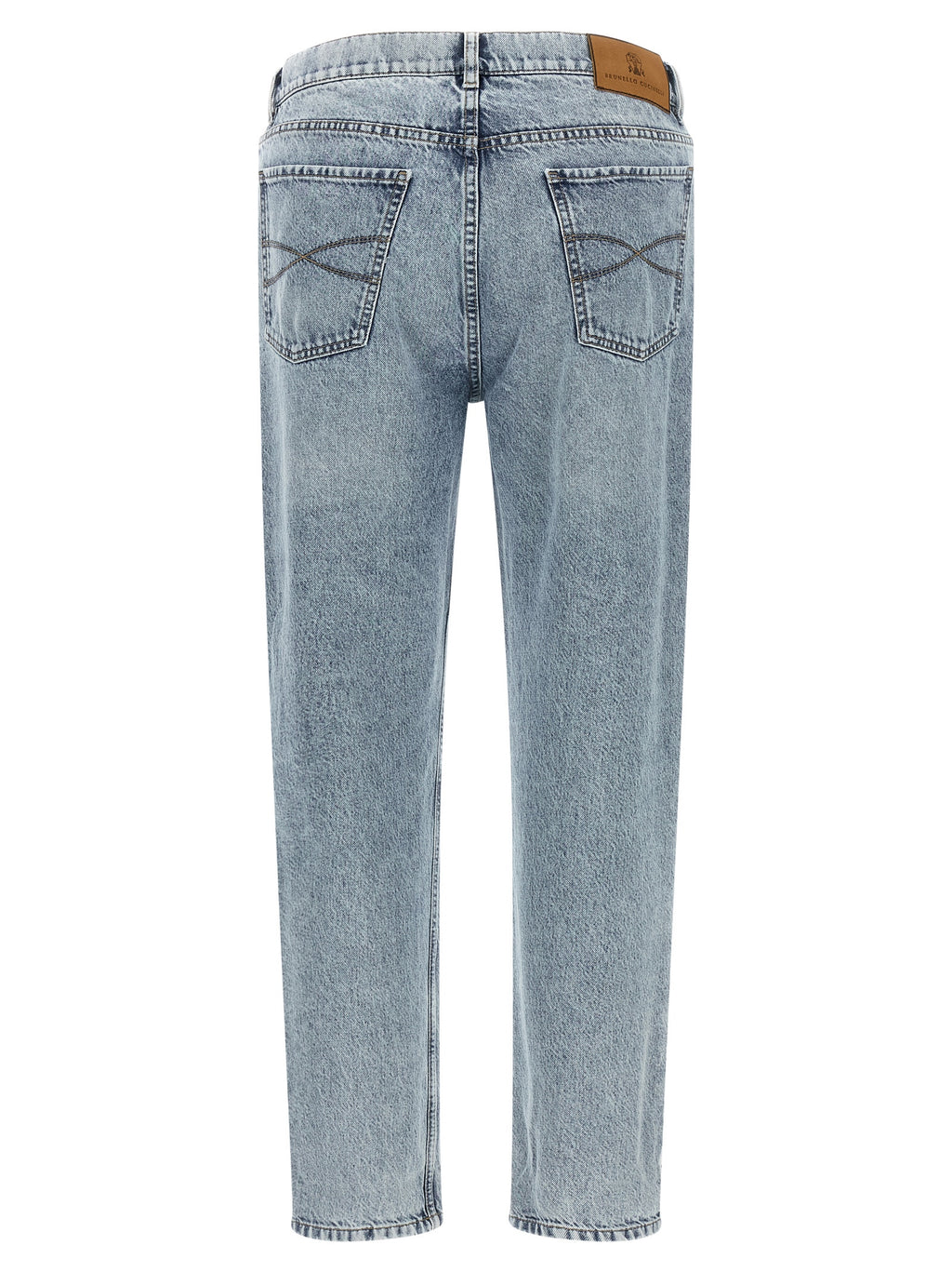 Blaue High-Waist Jeans aus Baumwolle