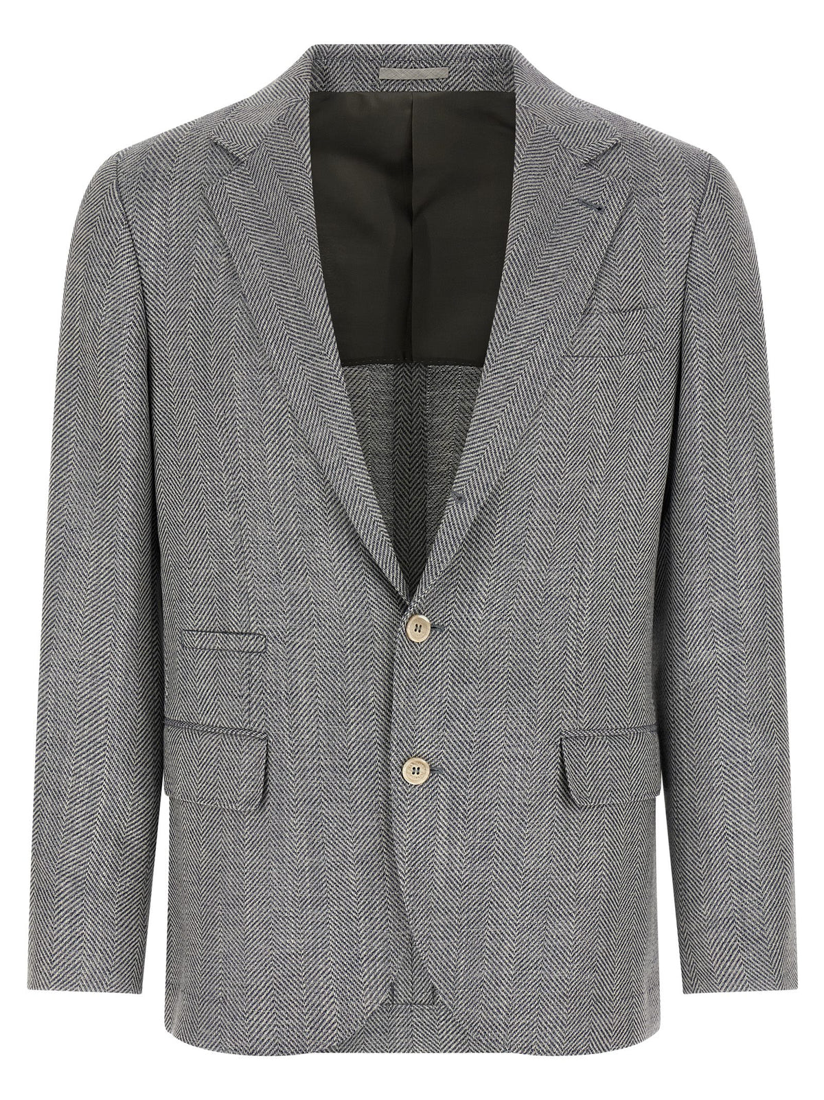 Grauer Wollblazer